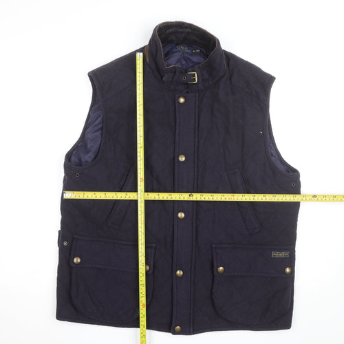 Polo Ralph Lauren Men's Navy Quilted Waistcoat XL Lined Vest
