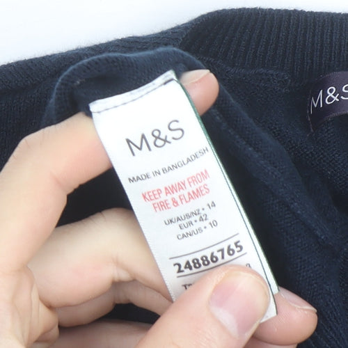 Marks and Spencer Men's Grey Geometric Pullover Jumper Size L
