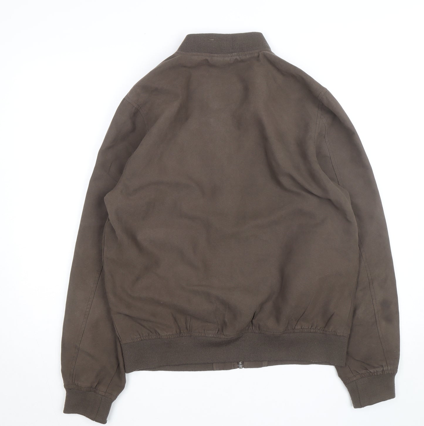 Burton Menswear London Men's Brown Cotton Bomber Jacket Medium