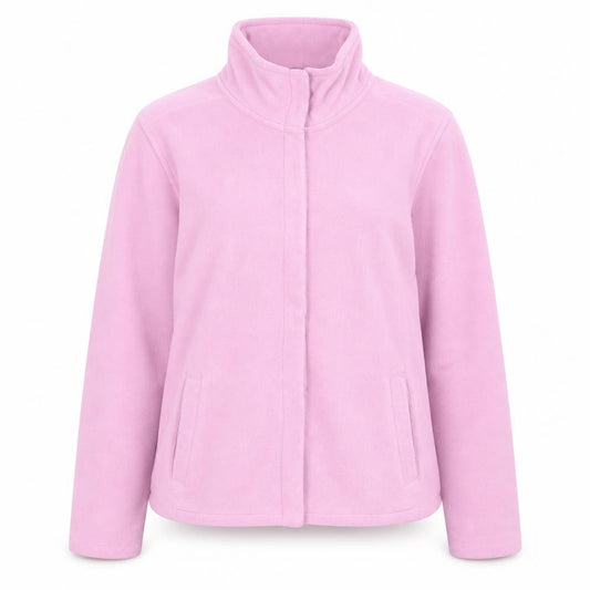 B.C. Clothing Womens Pink Fleece Full Zip Basic Jacket Size M