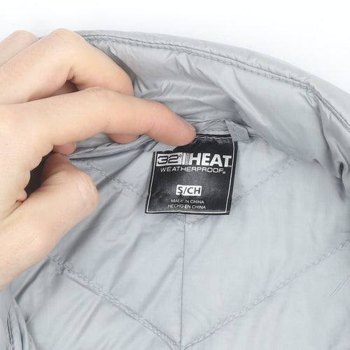 32 Degrees Heat Men's Grey Lightweight Puffer Jacket Size S