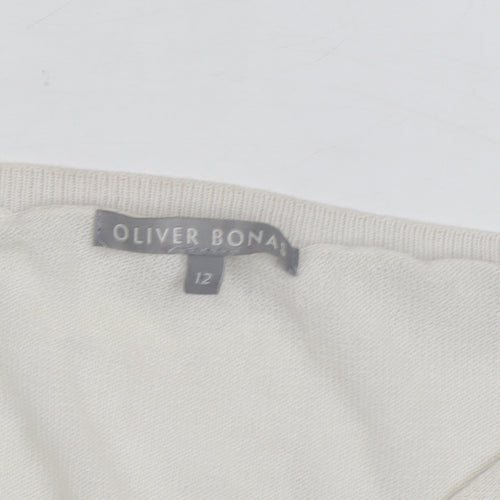 Oliver Bonas Womens Multicoloured V-Neck Pullover Jumper Size 12