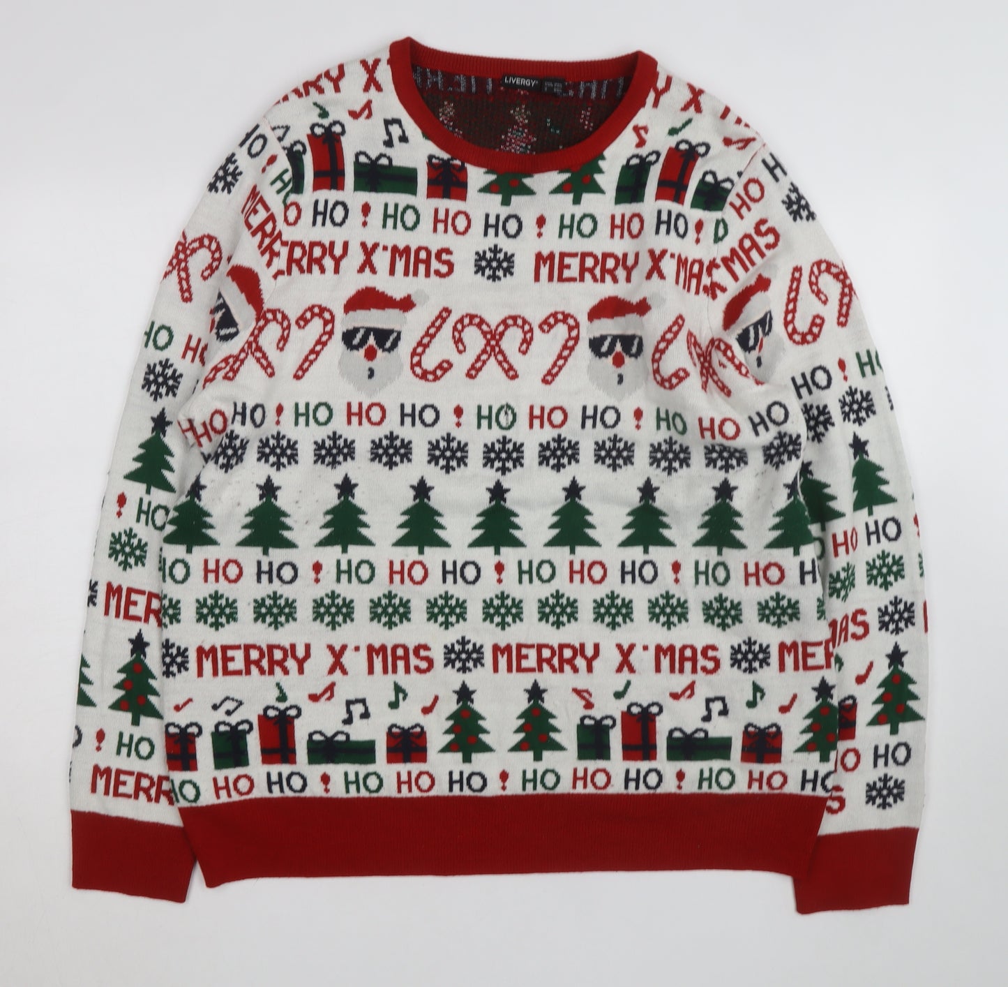 Livergy Unisex Multicoloured Christmas XL Pullover Jumper