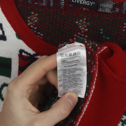 Livergy Unisex Multicoloured Christmas XL Pullover Jumper