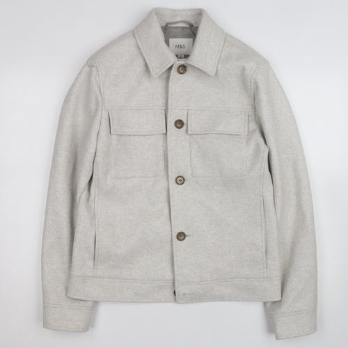 Marks and Spencer Women’s Beige Wool Blend Short Jacket S