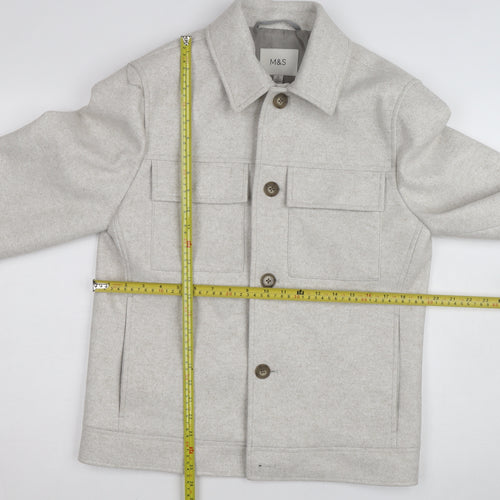 Marks and Spencer Women’s Beige Wool Blend Short Jacket S