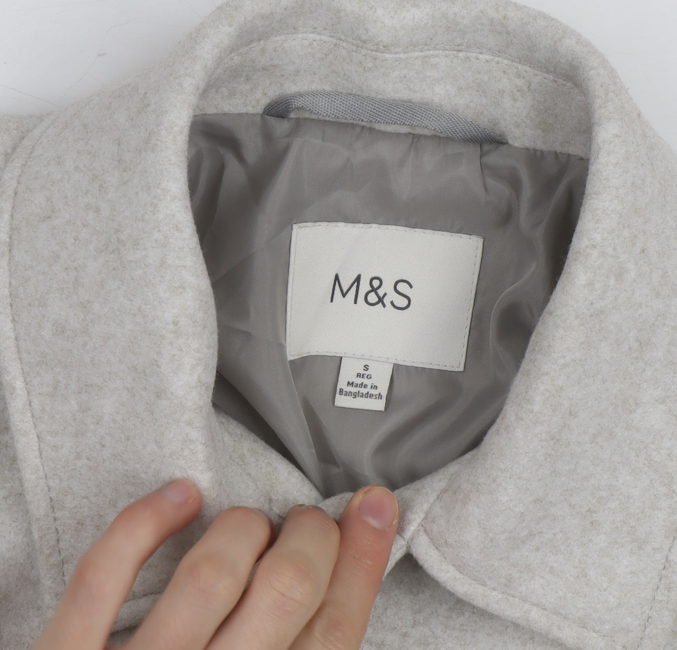 Marks and Spencer Women’s Beige Wool Blend Short Jacket S