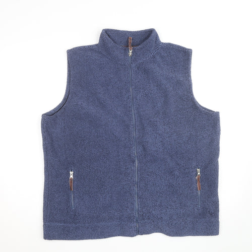 Country Rose Men's Blue Fleece Waistcoat XL Bodywarmer