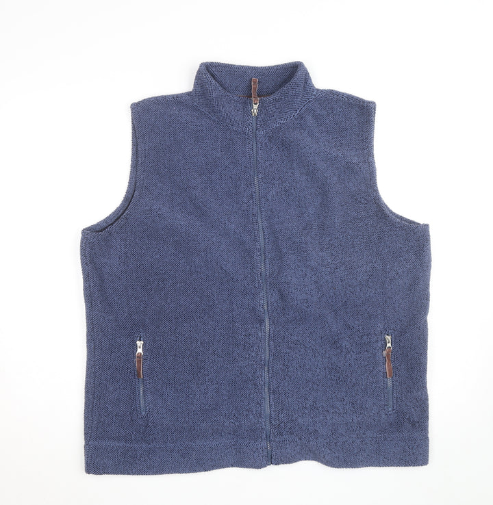 Country Rose Men's Blue Fleece Waistcoat XL Bodywarmer