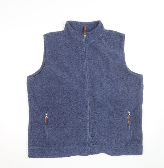 Country Rose Men's Blue Fleece Waistcoat XL Bodywarmer