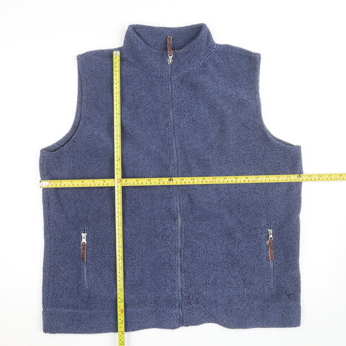 Country Rose Men's Blue Fleece Waistcoat XL Bodywarmer