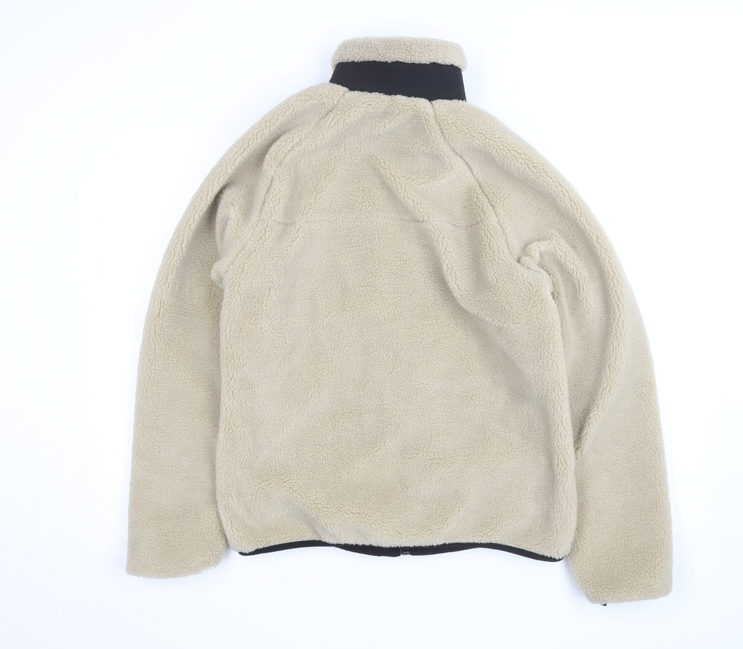 Pull & Bear Men's Beige Fleece Full Zip Jacket Size S Regular Fit