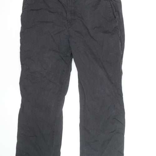 Atlantic Bay Men's Black Chino Trousers 36S Regular Fit