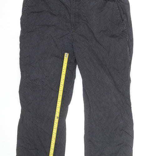 Atlantic Bay Men's Black Chino Trousers 36S Regular Fit