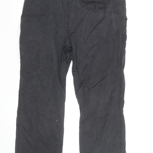 Atlantic Bay Men's Black Chino Trousers 36S Regular Fit