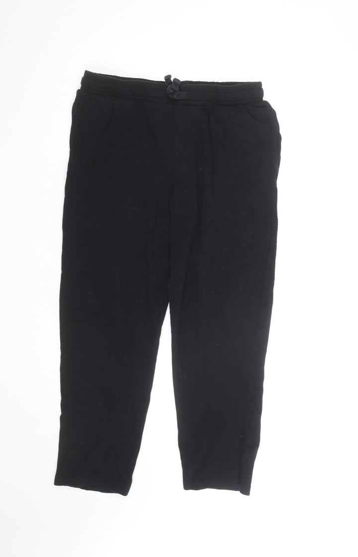 Pure Collection Women Black M Jogger Trousers Cotton Blend