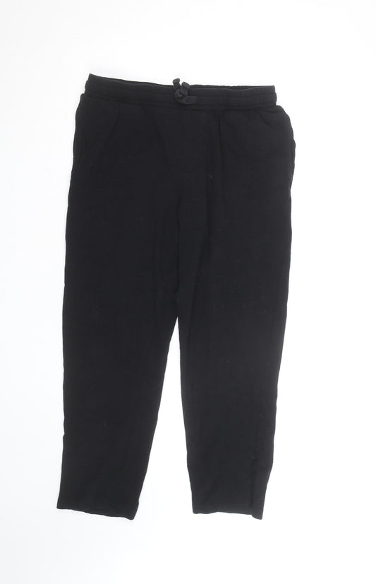 Pure Collection Women Black M Jogger Trousers Cotton Blend