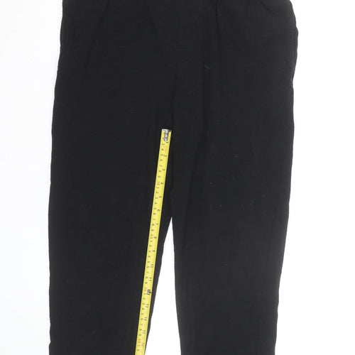 Pure Collection Women Black M Jogger Trousers Cotton Blend
