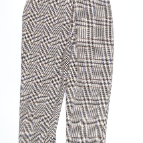 Marks and Spencer Women's Brown Check Tailored Trousers Size 12