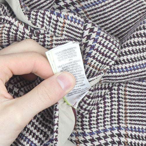 Marks and Spencer Women's Brown Check Tailored Trousers Size 12