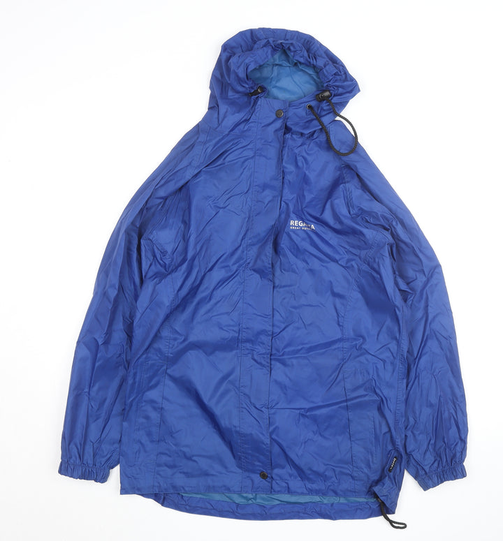 Regatta Men's Blue Waterproof Hooded Rain Jacket UK 12 / 38