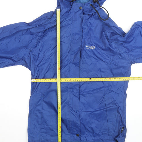Regatta Men's Blue Waterproof Hooded Rain Jacket UK 12 / 38
