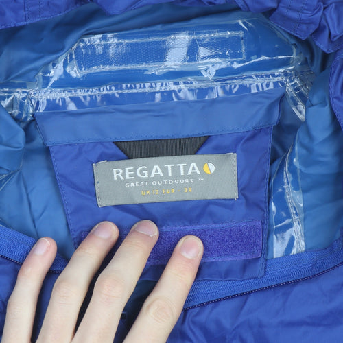 Regatta Men's Blue Waterproof Hooded Rain Jacket UK 12 / 38