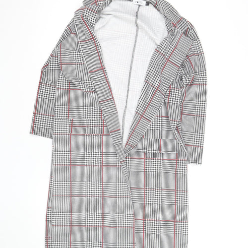 Spotted Women's Grey Check Longline Blazer Size 10 Classic Workwear