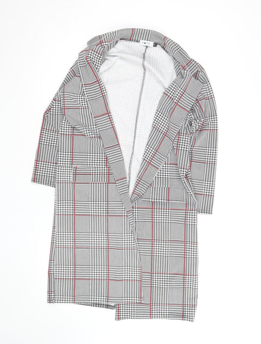 Spotted Women's Grey Check Longline Blazer Size 10 Classic Workwear
