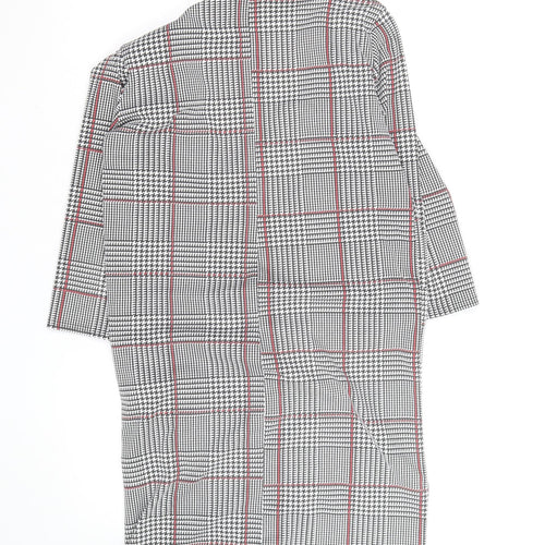 Spotted Women's Grey Check Longline Blazer Size 10 Classic Workwear