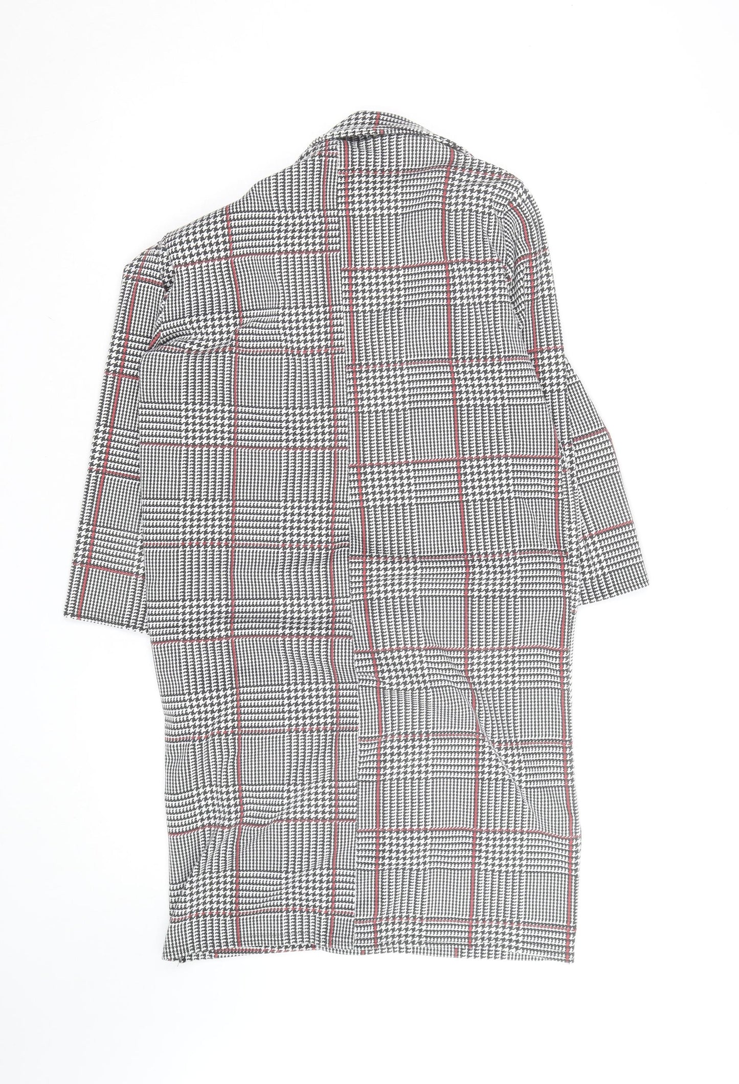 Spotted Women's Grey Check Longline Blazer Size 10 Classic Workwear