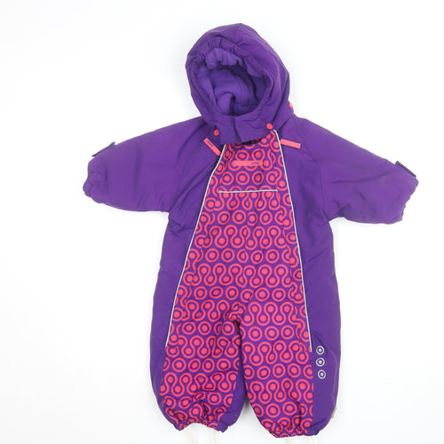 CareTec Unisex Baby Purple Waterproof Hooded Snowsuit 12 Months Winter Outdoor