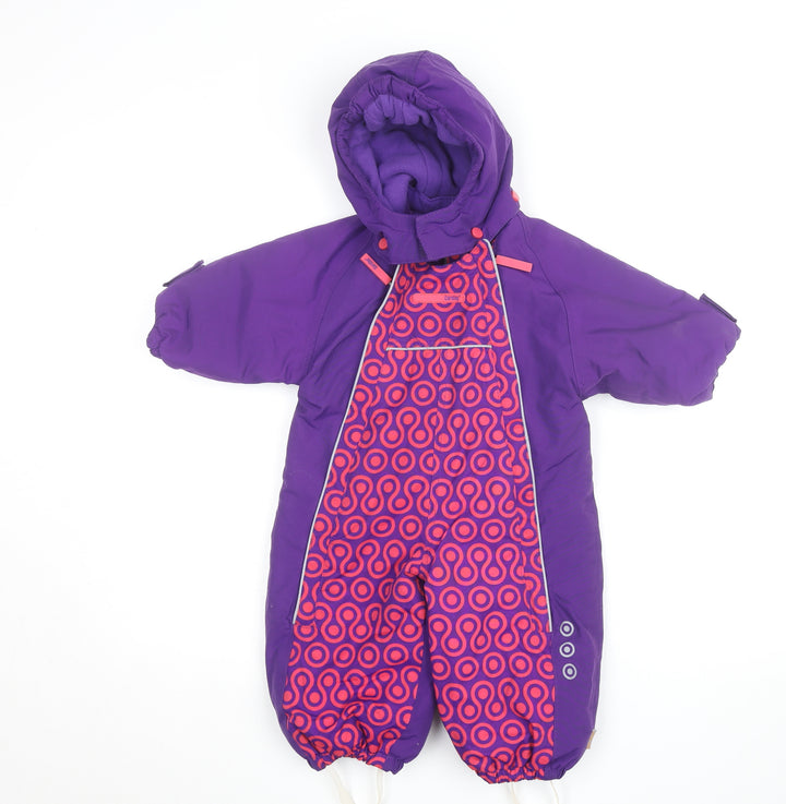 CareTec Unisex Baby Purple Waterproof Hooded Snowsuit 12 Months Winter Outdoor