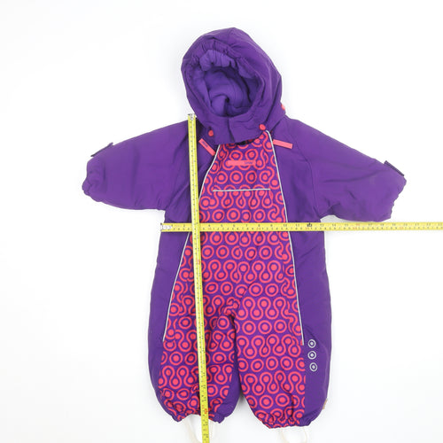 CareTec Unisex Baby Purple Waterproof Hooded Snowsuit 12 Months Winter Outdoor