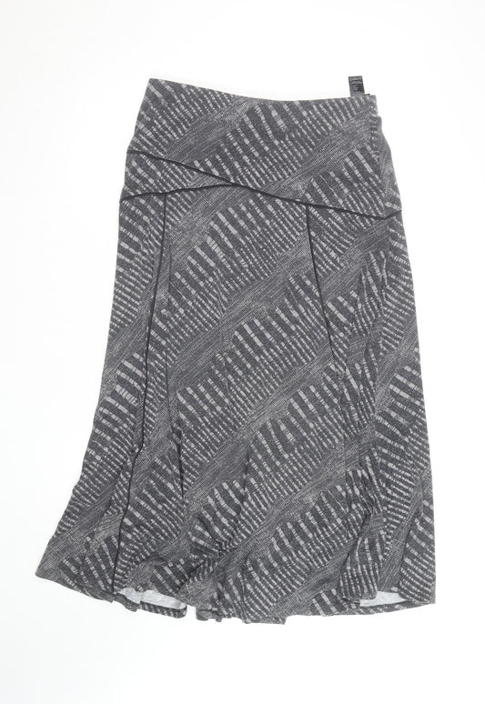 Marks and Spencer Per Una Women's Grey A-Line Midi Skirt Size 12