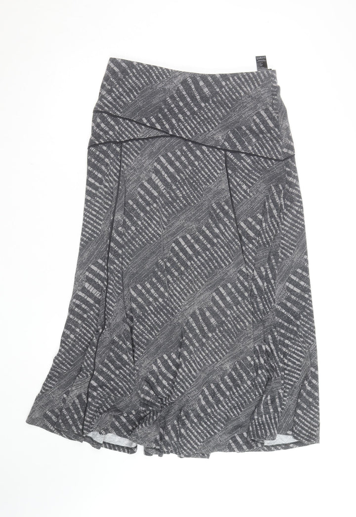 Marks and Spencer Per Una Women's Grey A-Line Midi Skirt Size 12