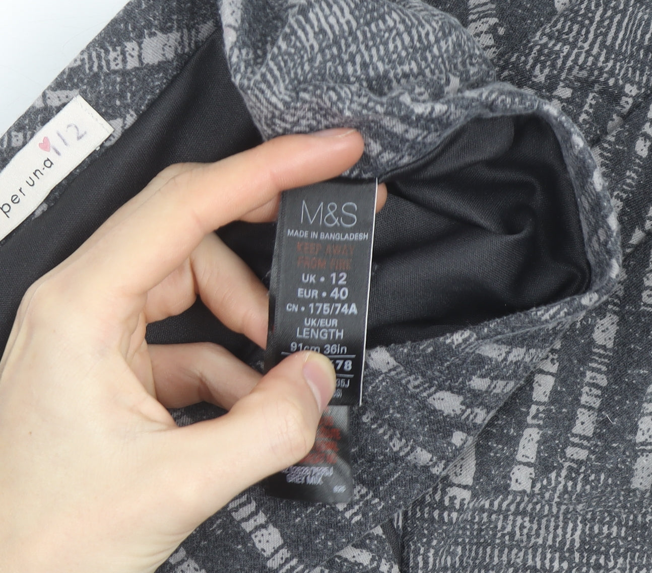 Marks and Spencer Per Una Women's Grey A-Line Midi Skirt Size 12