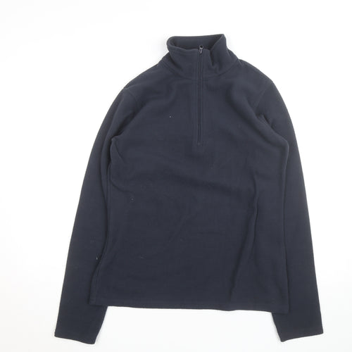 Mountain Warehouse Men’s Black Fleece 1/2 Zip Activewear Jacket M