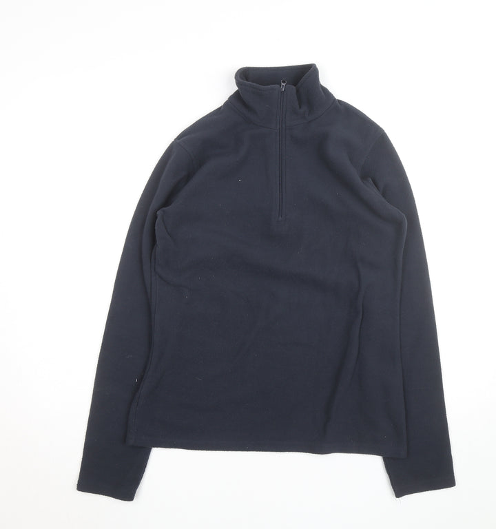 Mountain Warehouse Men’s Black Fleece 1/2 Zip Activewear Jacket M