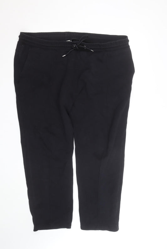 Marks and Spencer Men’s Black 2XL Jogger Trousers with Drawstring Waist