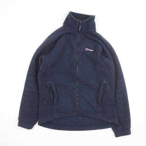 Berghaus Womens Blue Fleece Full Zip Mid-Length Jacket Size 10