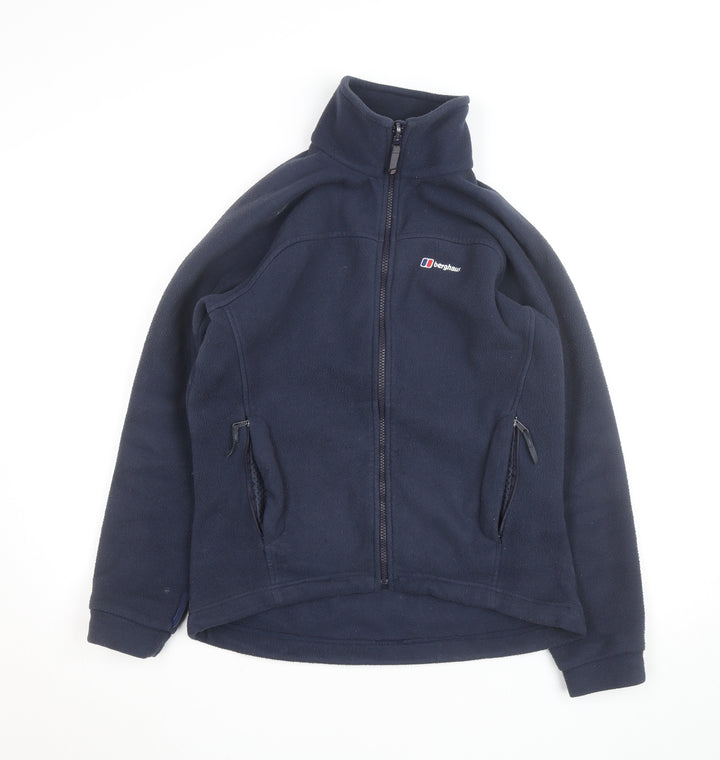 Berghaus Womens Blue Fleece Full Zip Mid-Length Jacket Size 10