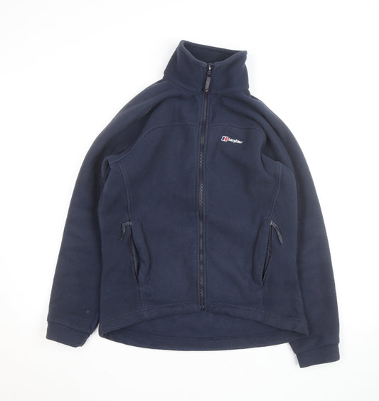 Berghaus Womens Blue Fleece Full Zip Mid-Length Jacket Size 10