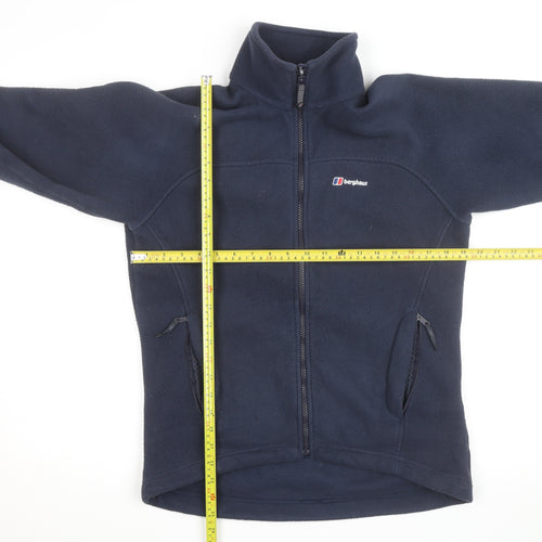 Berghaus Womens Blue Fleece Full Zip Mid-Length Jacket Size 10