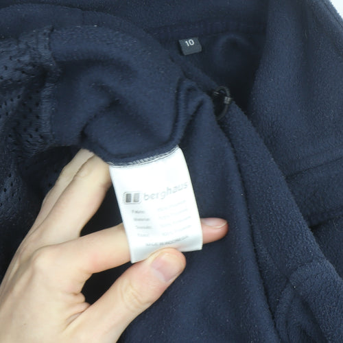 Berghaus Womens Blue Fleece Full Zip Mid-Length Jacket Size 10