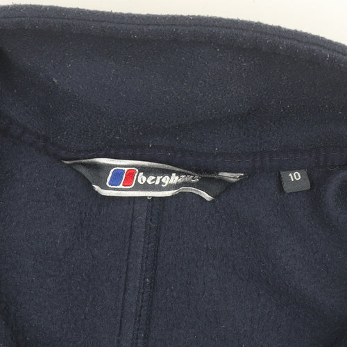 Berghaus Womens Blue Fleece Full Zip Mid-Length Jacket Size 10