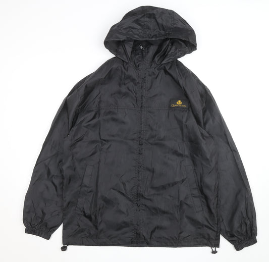 Queen Victoria Mens Black S Windbreaker Hooded Cruise Jacket