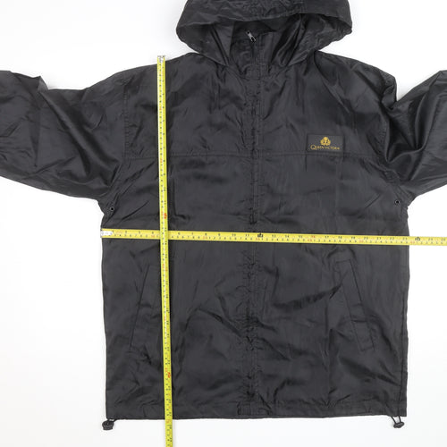 Queen Victoria Mens Black S Windbreaker Hooded Cruise Jacket
