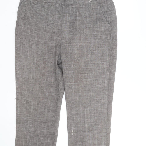 Classics Petite Grey Check Cropped Trousers Women’s Size P