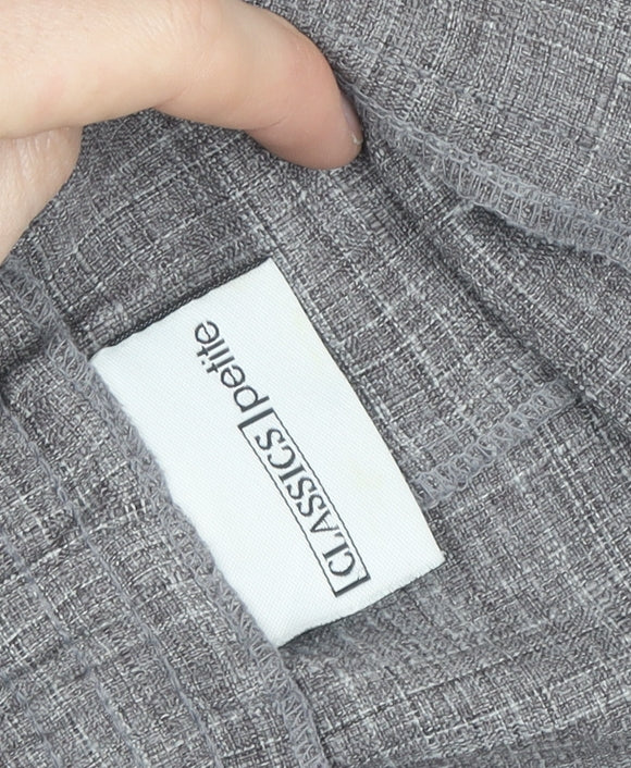 Classics Petite Grey Check Cropped Trousers Women’s Size P